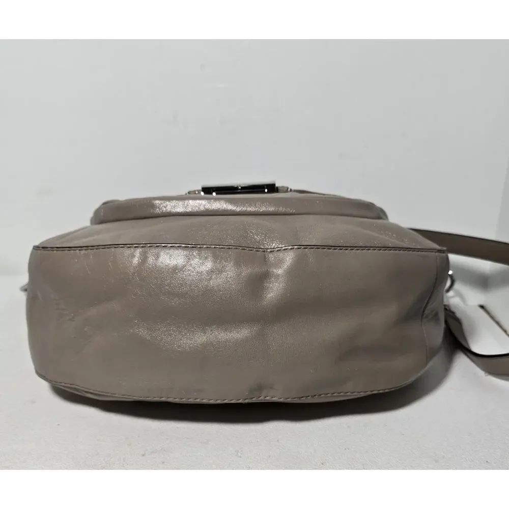 COACH KRISTIN LARGE SATCHEL/Shoulder Bag Taupe SMOOTH LEATHER /Snake Trim 19295